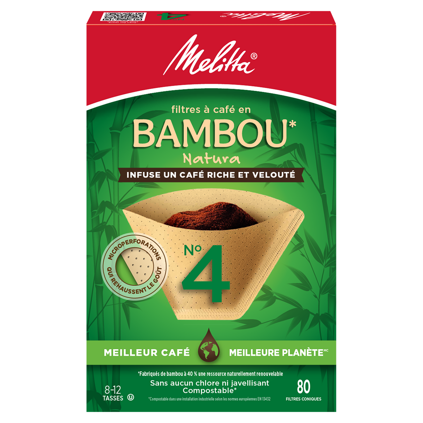 Filtres coniques en bambou naturel #4