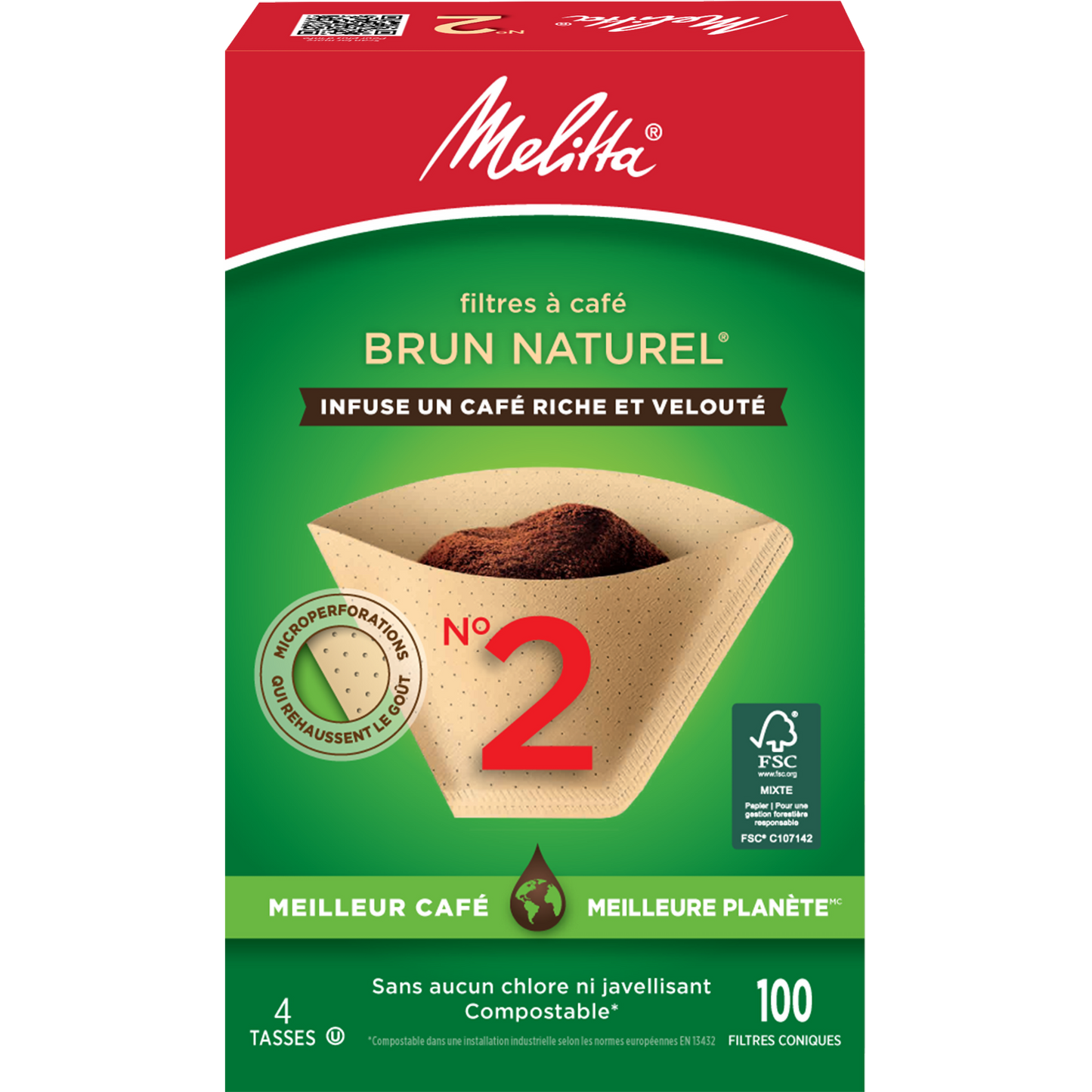 Filtres coniques brun naturel #2