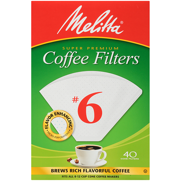 Pure White 6 Cone Filters 40 Count Melitta Canada