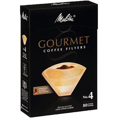 Lot De 40 Filtres à Café Papier Marron Taille 4 - Non Blanchis, Pour Cafetière Américaine, 1 à 4 Tasses
