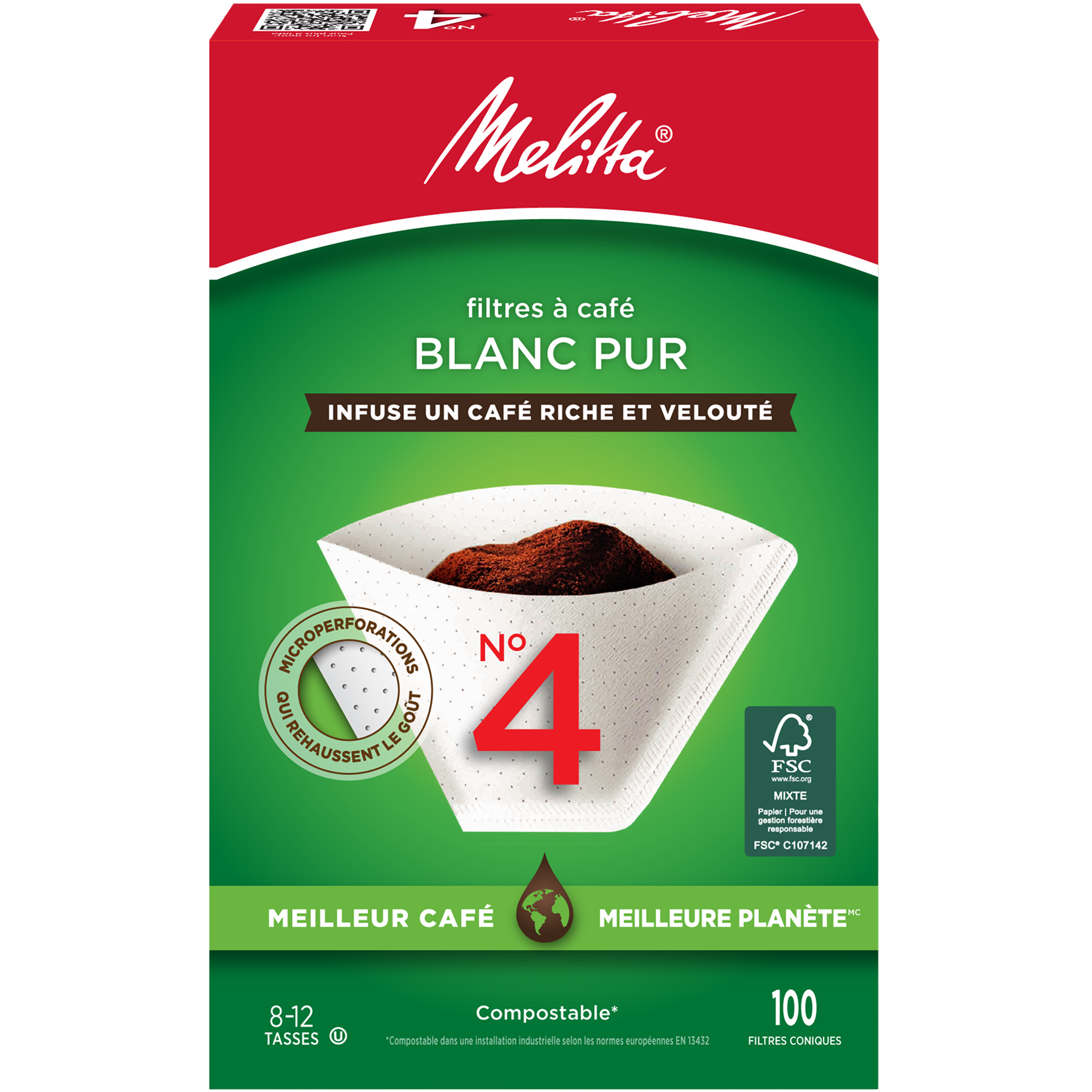 200 Filtres à Café Papier Taille 2 Non Blanchi - Forme En U Pour Cafetière 2-4 Tasses - 5