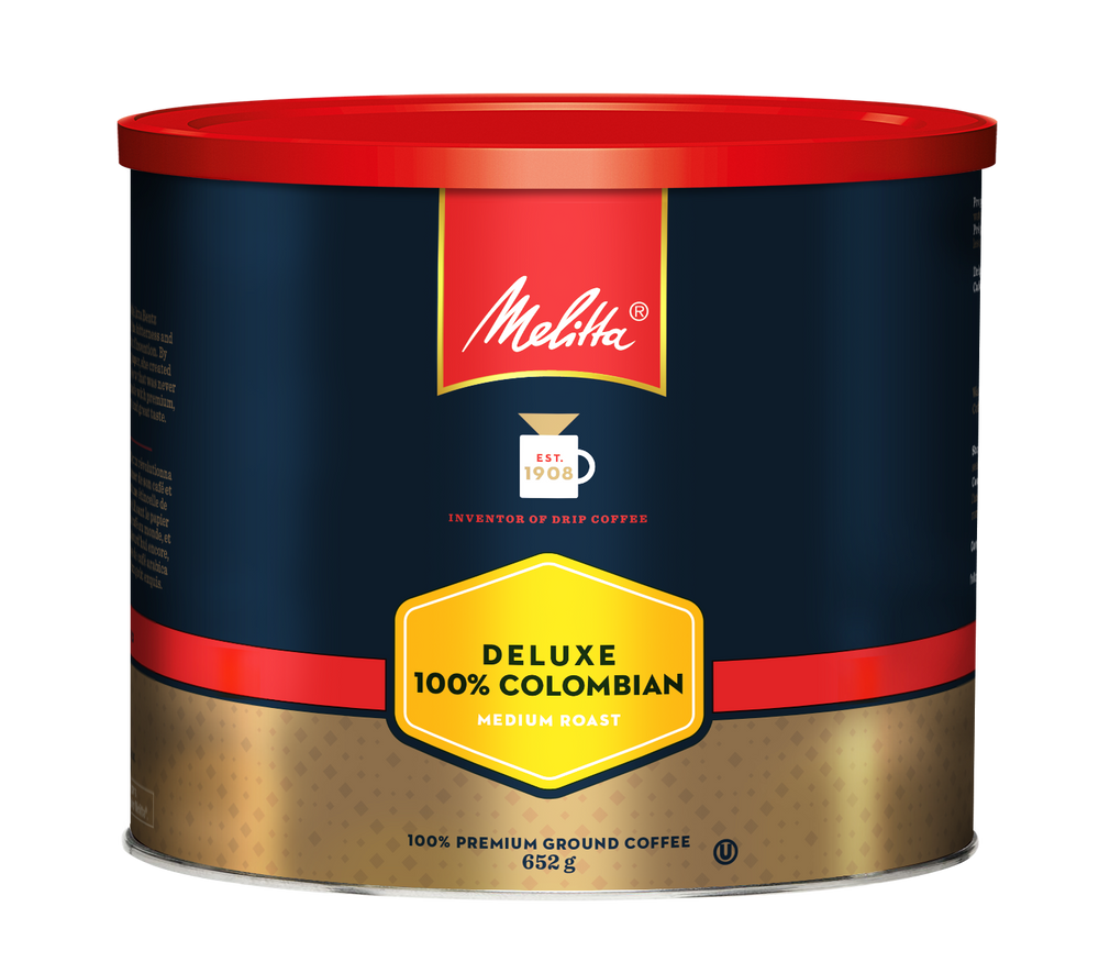 Deluxe 100% Colombian Medium Roast & Ground Coffee 652g