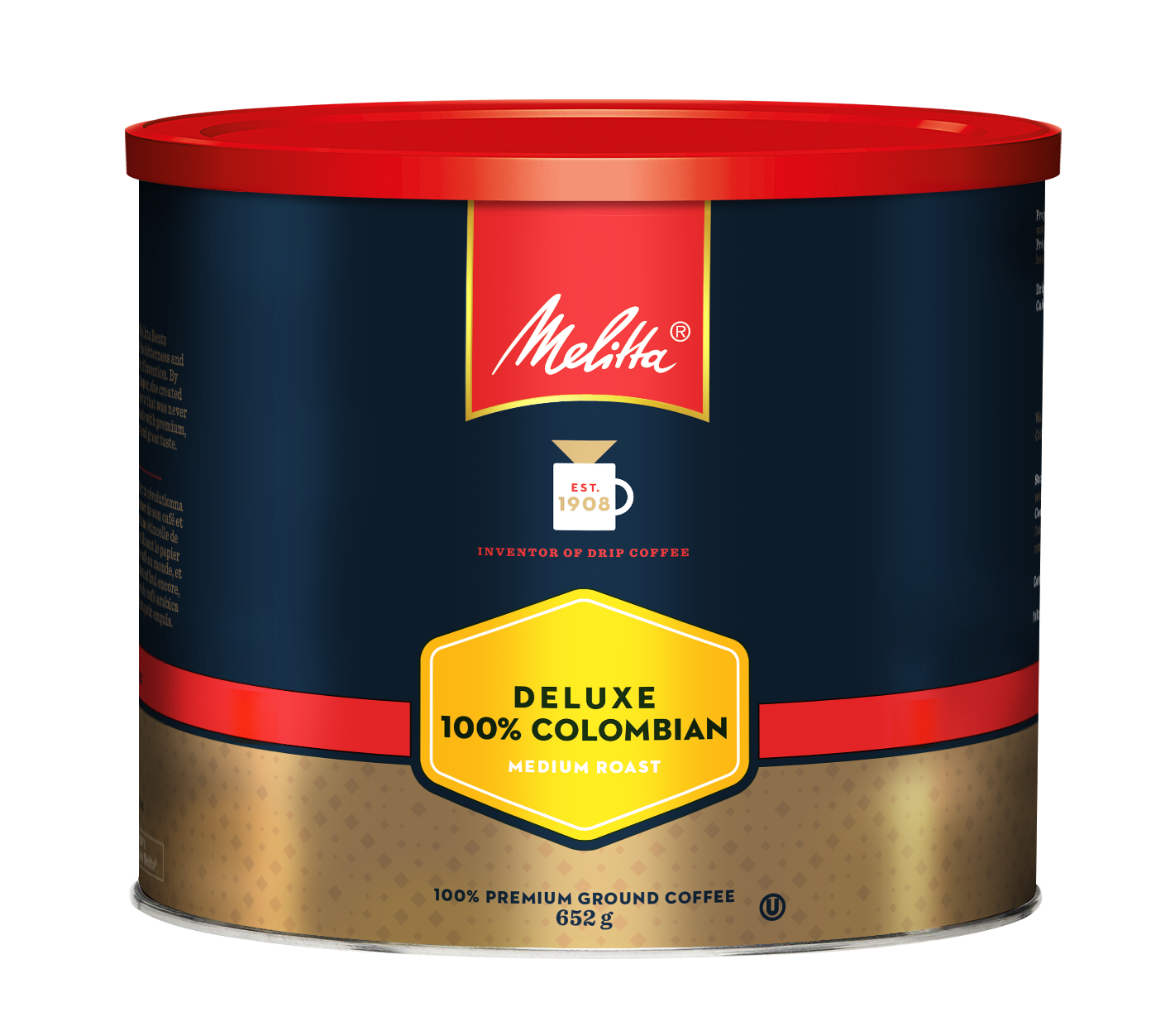 Deluxe 100% Colombian Medium Roast & Ground Coffee 652g