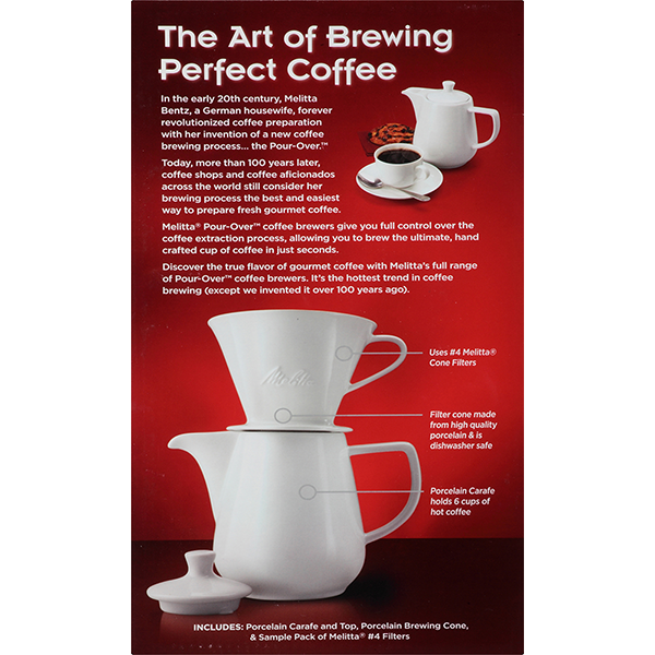 6 Cup Porcelain Pour-Over™ Coffeemaker & Carafe Set (36oz)