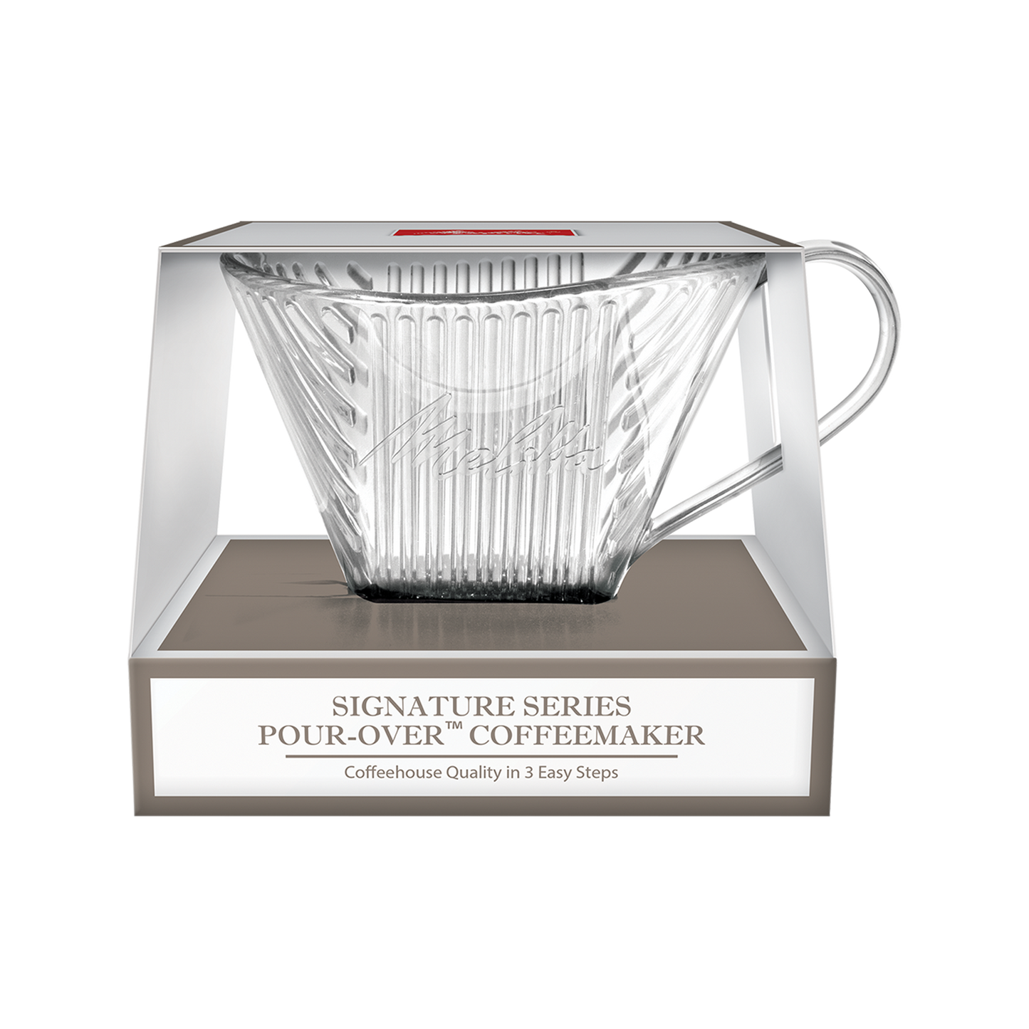 Signature Series Shatter- Resistant Pour-Over™ Coffeemaker   - Clear, 1 Cup