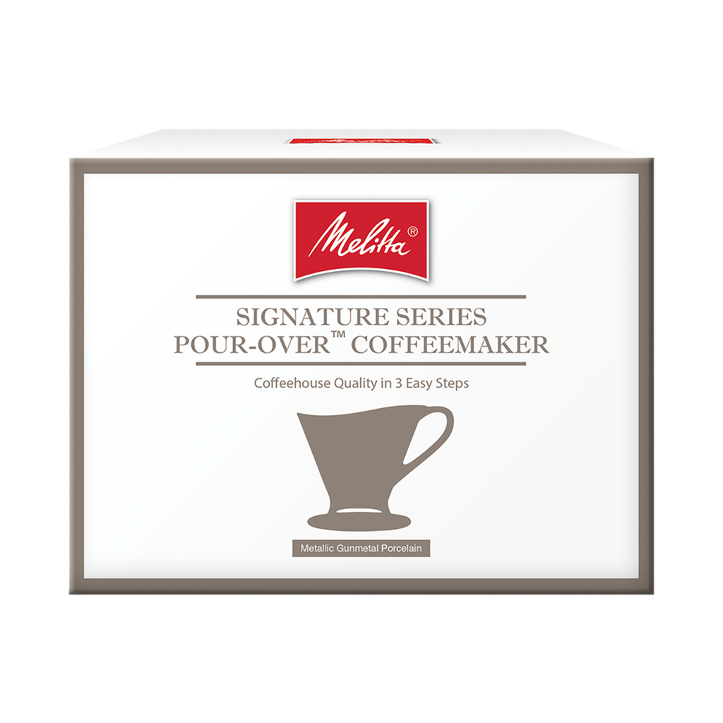 Signature Series Hybrid porcelain Pour-Over™ Coffeemaker  - Gun Metal, 1-Cup
